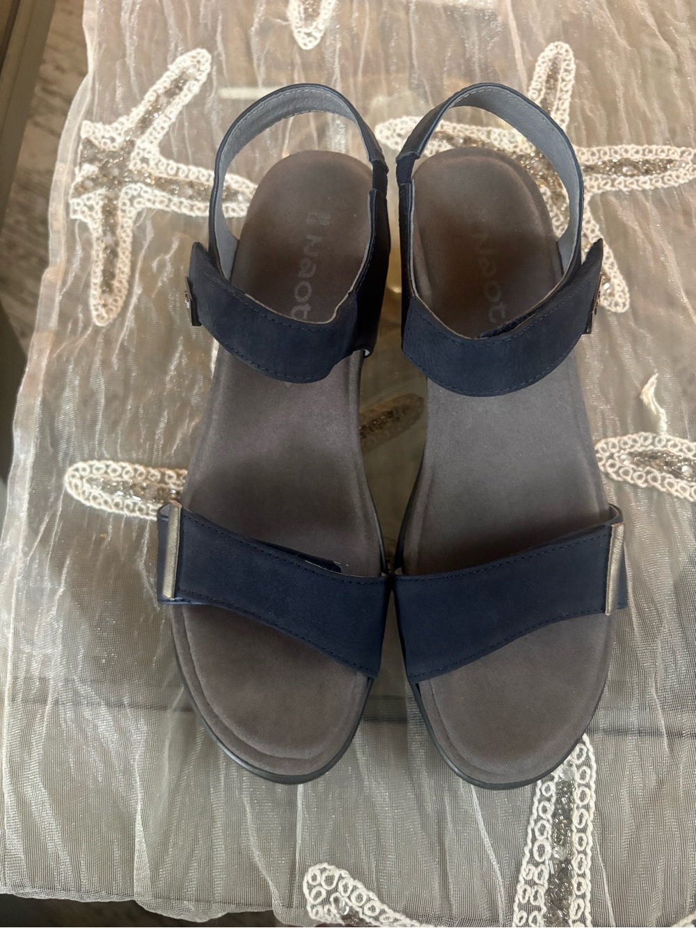 Naot Navy Blue Slingback Comfort Sandals size 39